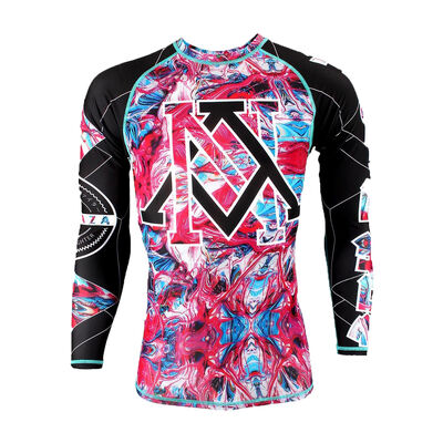 Bom preço Rashguard de Manga Longa Sublimada Sem Kimono com Estampa Digital e Tecido de 220 gsm para Compressão de Secagem Rápida on-line