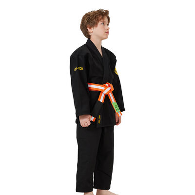 Giá tốt. Chứng giảm 100% Cotton Đen BJJ Gi Với 350 GSM Pearl Weave For Boys And Custom Logo Dịch vụ OEM trực tuyến