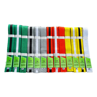 Buon prezzo 240 grammi Cinture Jiu Jitsu Personalizzate 100% Cotone per Allenamento Arti Marziali Bambini in linea